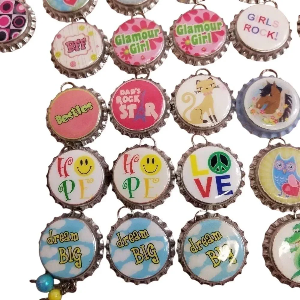 Bottle cap charms